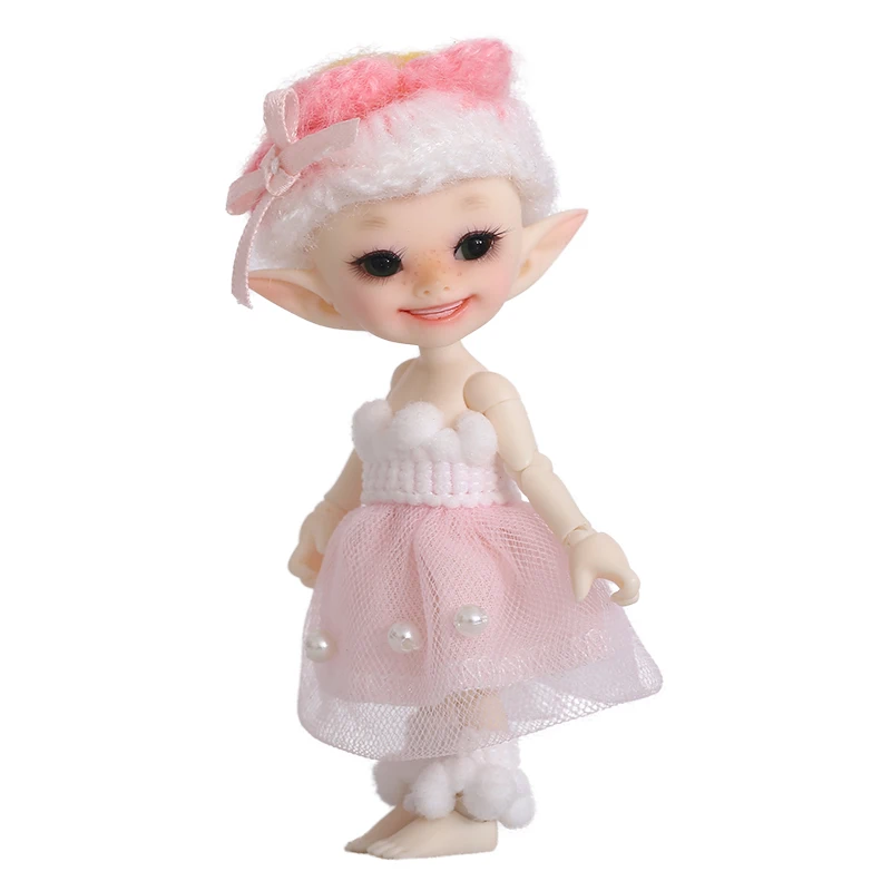 Realpuki Popo сказочная FL BJD кукла 1/13 розовая улыбка эльфы Игрушки для девочек крошечные полимерные шарнирные куклы