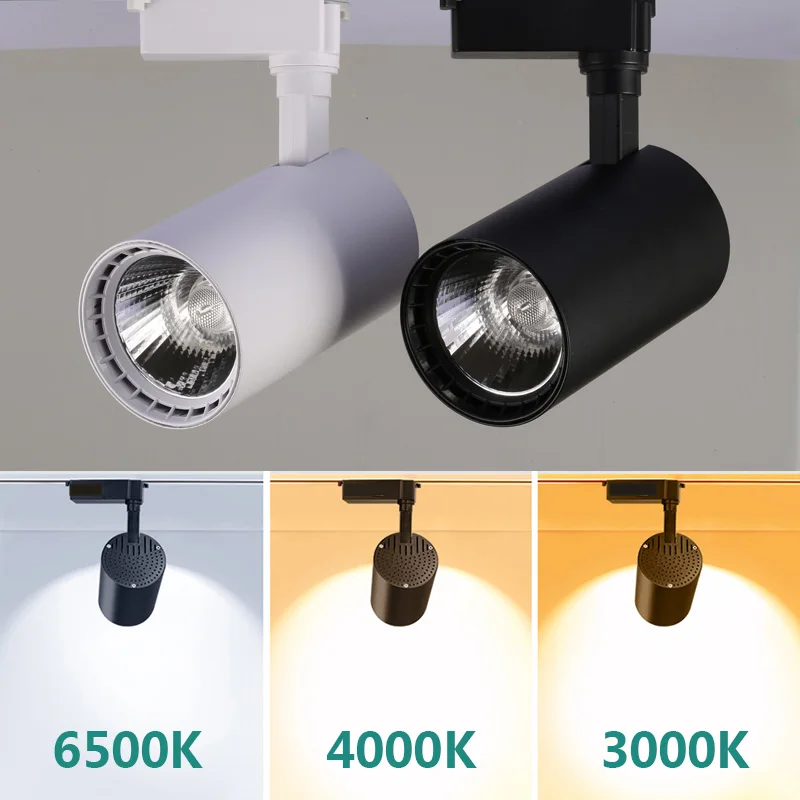 Трек светодиодные лампы свет AC220V 12 W 20 30 40 COB Алюминий Luminacao железнодорожных путей