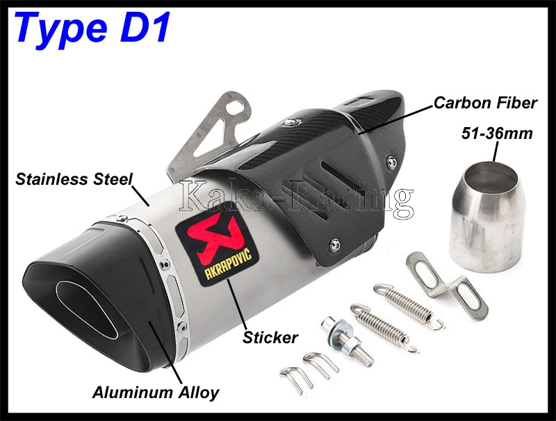 Настоящее углеродное волокно 500cc 600cc Универсальный мото rcycle глушитель выхлопной трубы R11 R6 R1 CBR500 Z900 Z750 akrapovic выхлопной escape moto