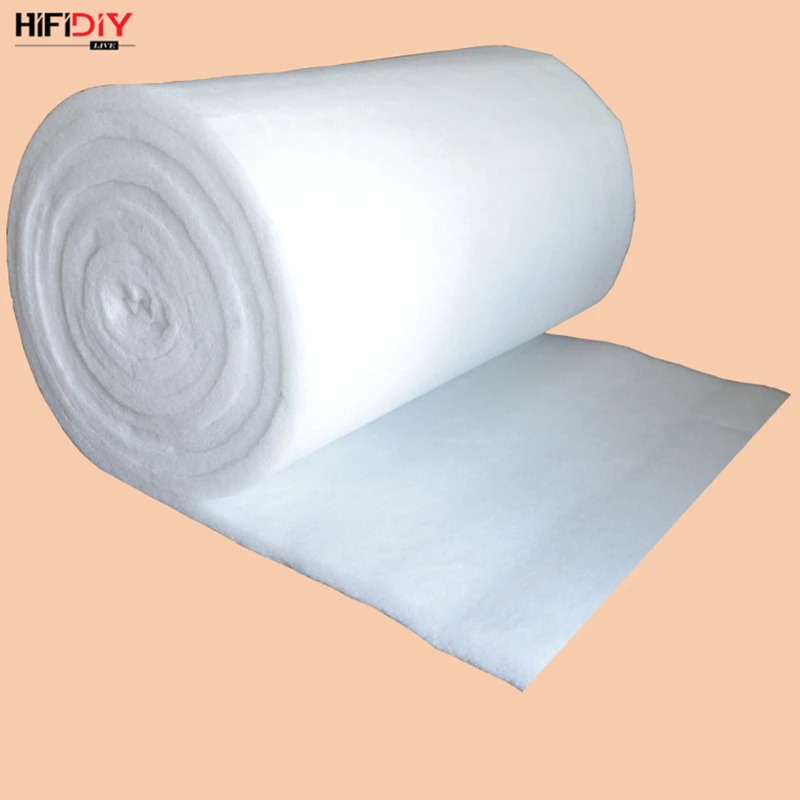 Hifidiy Live Polyester Fiber Wool Material de Isolamento Acústico Algodão Absorvente de Som Retardador de Chamas Algodão Branco Largura 1m - Image 5