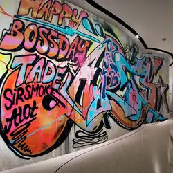 [Самоклеящийся] 3D Западный уличный художник граффити 12 настенная бумага настенная печать наклейка настенные фрески