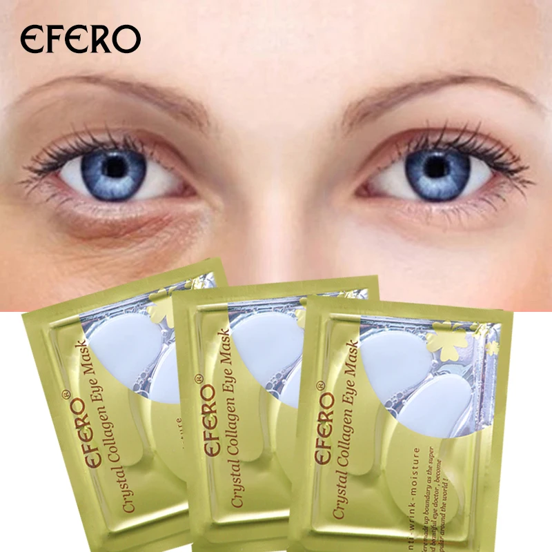 Murah Efero 8 Pair = 16 Pcs Kolagen Mata Masker Patch Di Bawah Mata Tas Penghapusan Masker Mata untuk Masker Wajah lingkaran Hitam Pelembab Mata Bantalan