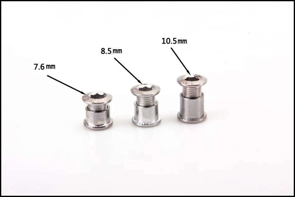 5 шт./лот, болты для велосипеда с одним кольцом+ гайки, 7,6 мм, 8,5 мм, 10,5 сталь, для MTB, RD, дорожный, складной велосипед