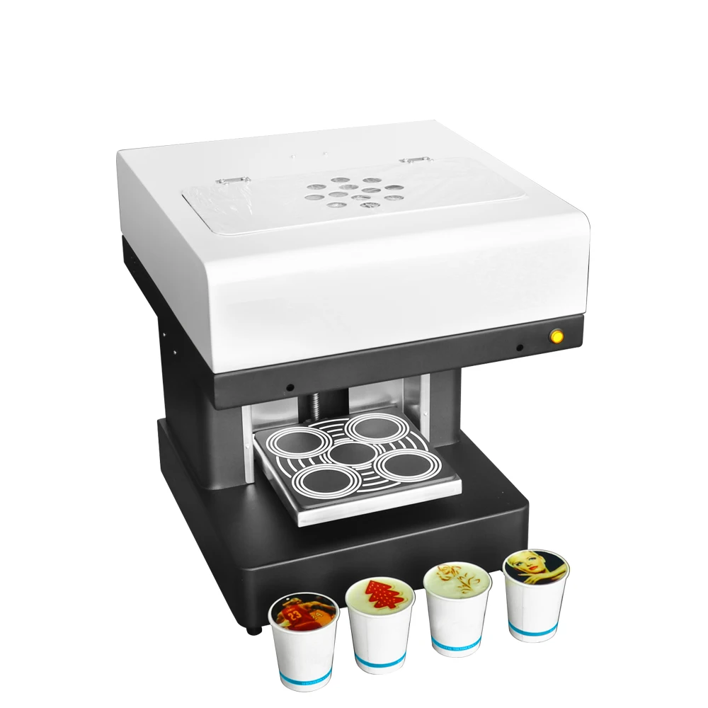 4 cups printing Selfie Coffee Printer Automatic Edible Food Printer for milk macaron with edible ink Free 4 cups printing Selfie Coffee Printer Automatic Edible Food Printer for milk macaron with edible ink Free