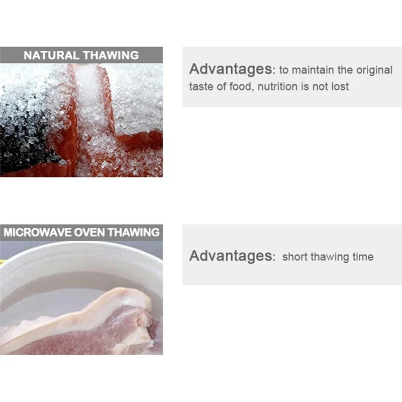 Kitchen Chef Cooking Tool Frozen Food Quickly Aluminum Defrosting Tray Fast Thawing Plate Board