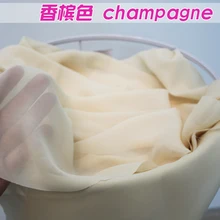 Шампанское шифоновая ткань Sheer свадебные свадебное платье подкладочной ткани юбка 6" широкий 5 размеров в партии