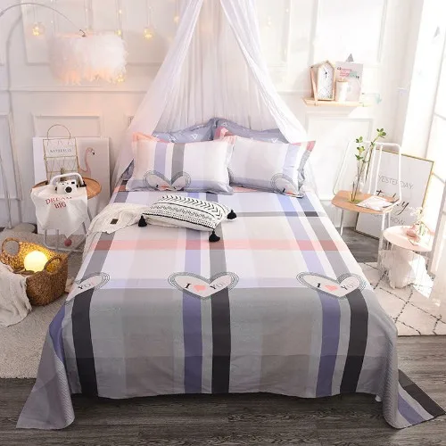 Хлопок, простыня для кровати, односпальная, двойная, полностью королевская, с цветочным рисунком, хлопок, простыни, покрывало для кровати, sabanas de algodon, drap de lit - Цвет: bedsheet 5