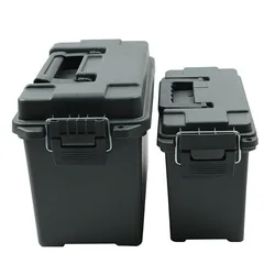 Boîte à munitions en plastique, style militaire, boîte de stockage légère, haute résistance, accessoire de munitions, caisse mallette de rangement de balles tactiques 