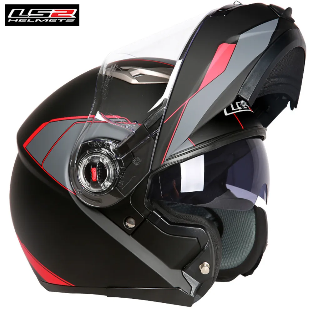 LS2 FF370 мотоциклетный Filp up модульный шлем Полнолицевой гоночный КАСКО Moto Capacetes de Motociclista двойной козырек моторный шлем