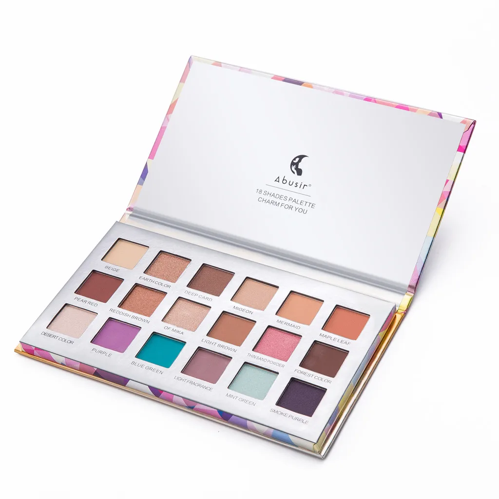 

MAANGE 18 Colors Shimmer Glitter Eyeshadow Textured Pallete Faced Matte Natural Pearl Makeup Smoked nude Eyeshadow 2019#g45