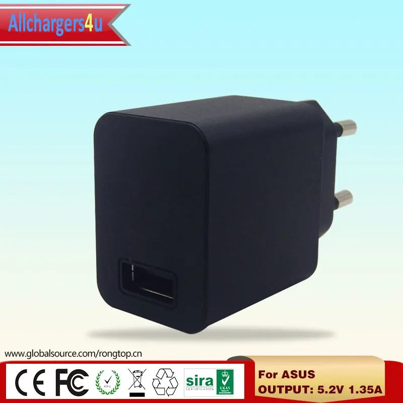 

Genuine For Asus Charger 5.2V 1.35A 7W Travel Wall USB Charger Adapter EU Plug for Asus ZENFONE 2/4/5/6 PA-1070-07 PSM06E-050Q