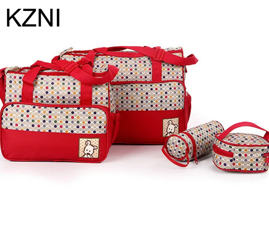 

Diaper Backpack Large Diaper Bag with Insulated Pockets, Stroller Straps and Changing Pad "Birch Bag" Cream by KZNI