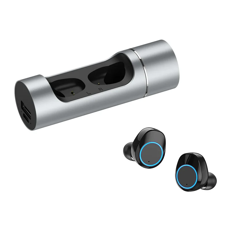 

New bluetooth wireless earphones 5.0 Waterproof Touch control Headset Mini 3D Stereo Sound earbud with charge box