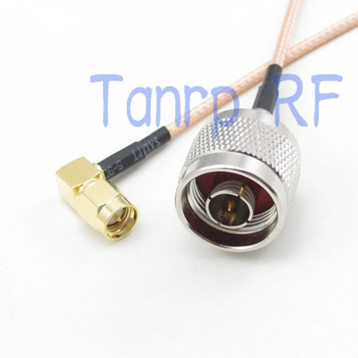 

2PCS 20CM Pigtail coaxial jumper cable RG316 extension cable 8INCH N male plug to SMA male right angle RF adapter connector