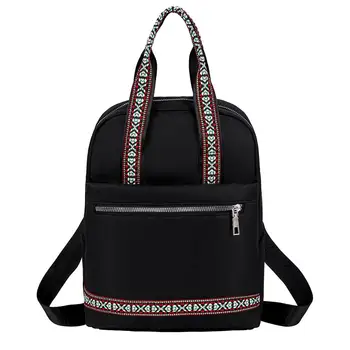 

Fashion Ethnic Zip Handbag Backpack Women Large Capacity Preppy Style School Lady Girl Student Travel Laptop Bag Mochila Bolsas