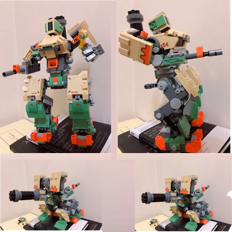 

in stock 2019 Compatible with Legoinglys Overwatching Games Bastion Mecha Set Building Blocks Bricks Toys for Kid Gift
