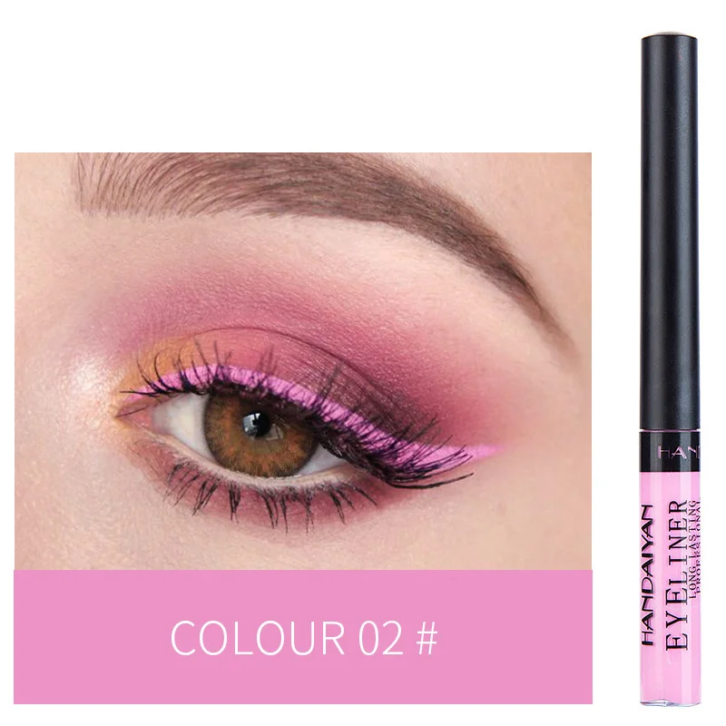 Women 12 Colors Matte Waterproof Liquid Eyeliner Set Smudgeproof Long Lasting Cosmetic MH88