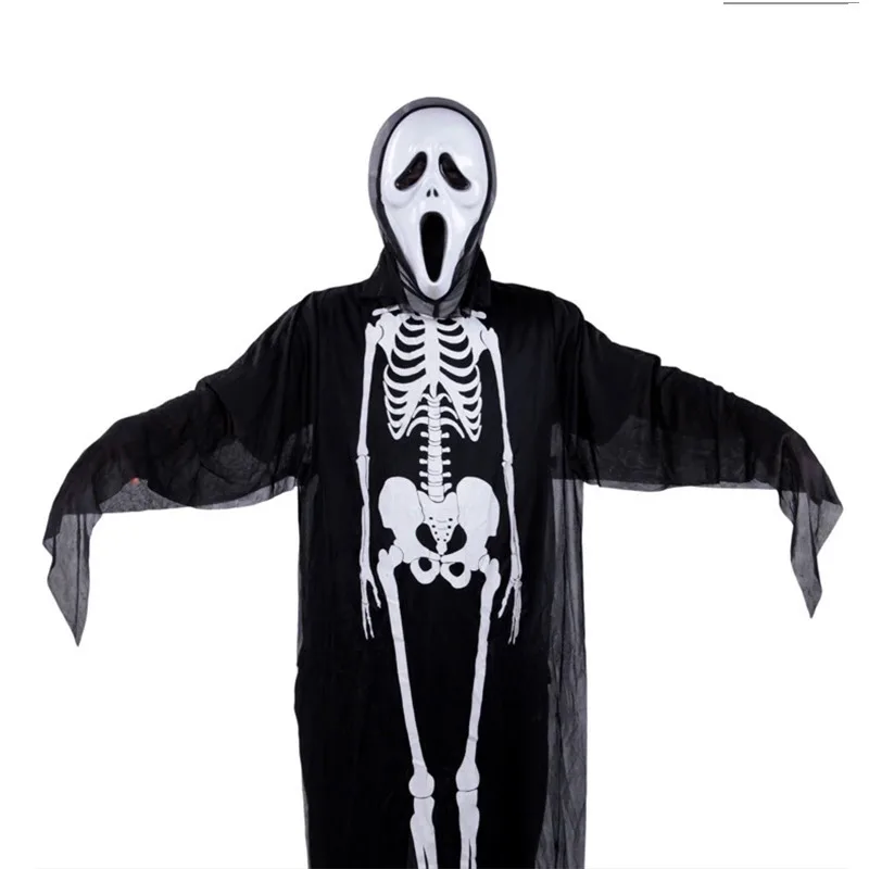 Children Adult Skeleton Ghost Clothes Cosplay Costume Dress Up Zombie