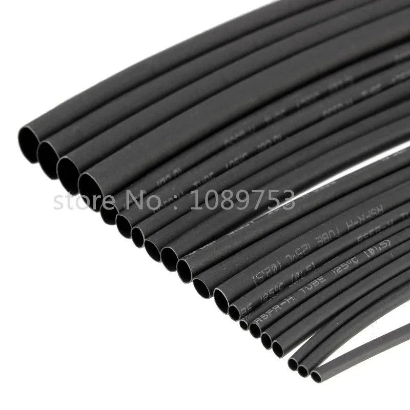 10 м/лот 2:1 черный цвет 3 мм термоусадочная трубка|heat shrink tube 3mm|black heat tubetube |