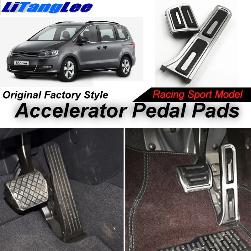 LitangLee Car Accelerator Pedal Pad Cover For Volkswagen VW SEAT Alhambra MK2 7N Sport Racing Design Foot Throttle Pedal Cover (1)