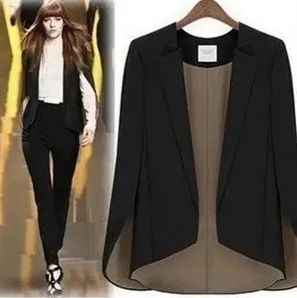 Женский облегающий Блейзер черный пиджак накидка размер xxl|blazer xxl|cape blazerblazer fashion |