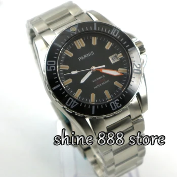 

Parnis 44MM Rotating Bezel Automatic Diver Men Watch Waterproof 200m Metal Mechanical Mens Watches Sapphire Glass Man