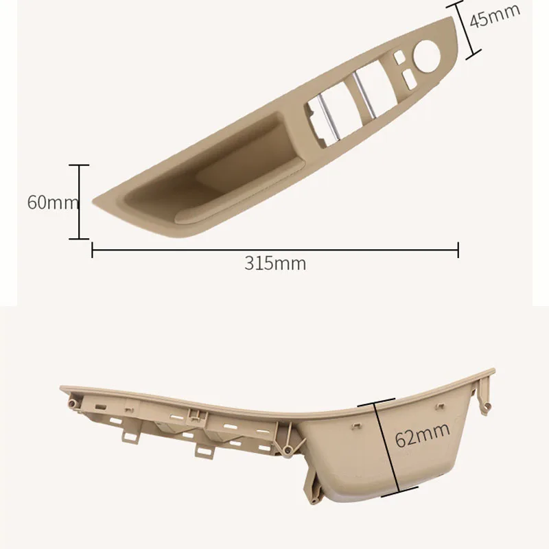 7 шт. внутренняя дверная ручка для салона автомобиля, Накладка для BMW 5 серии F10 F11 520 523 525 528 530 535 левый руль LHD