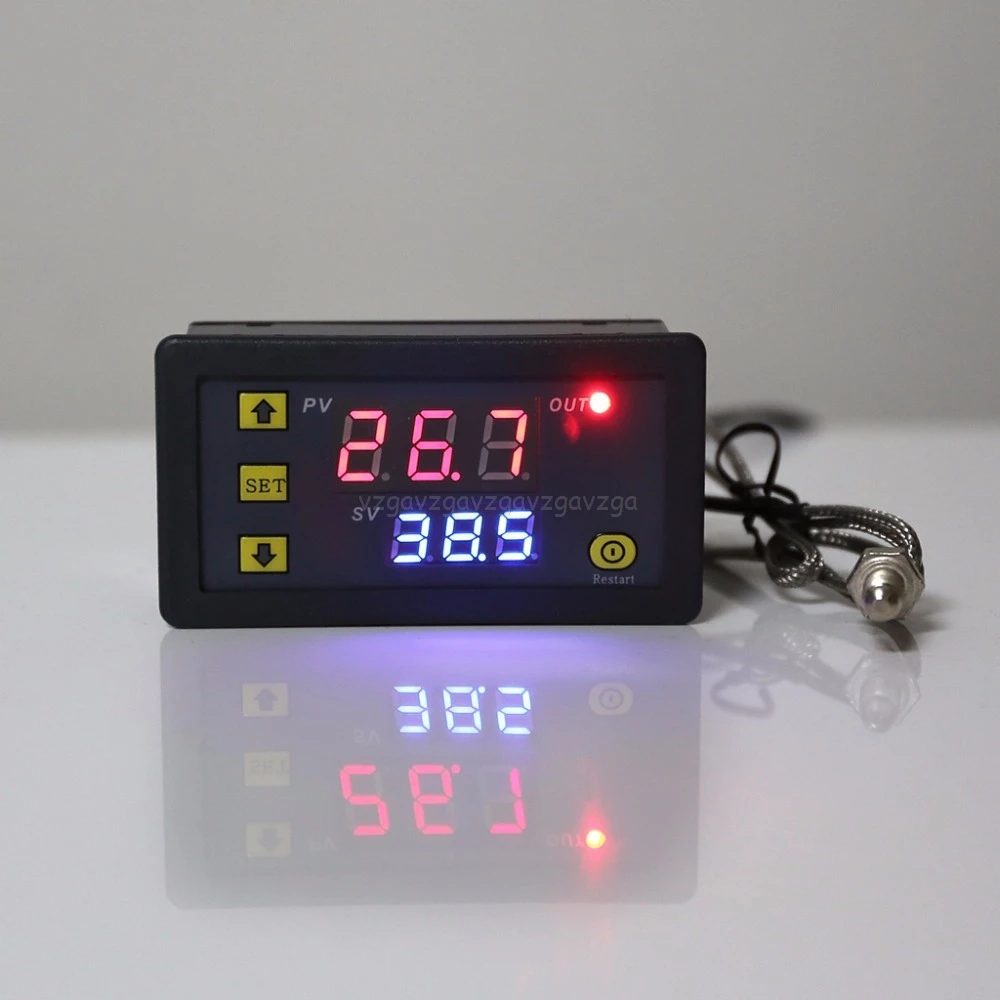 

-60~500C Temp Controller Digital Temperature Controller -60~500C K-type M6 Probe Thermocouple Sensor Embedded Thermostat F16 19