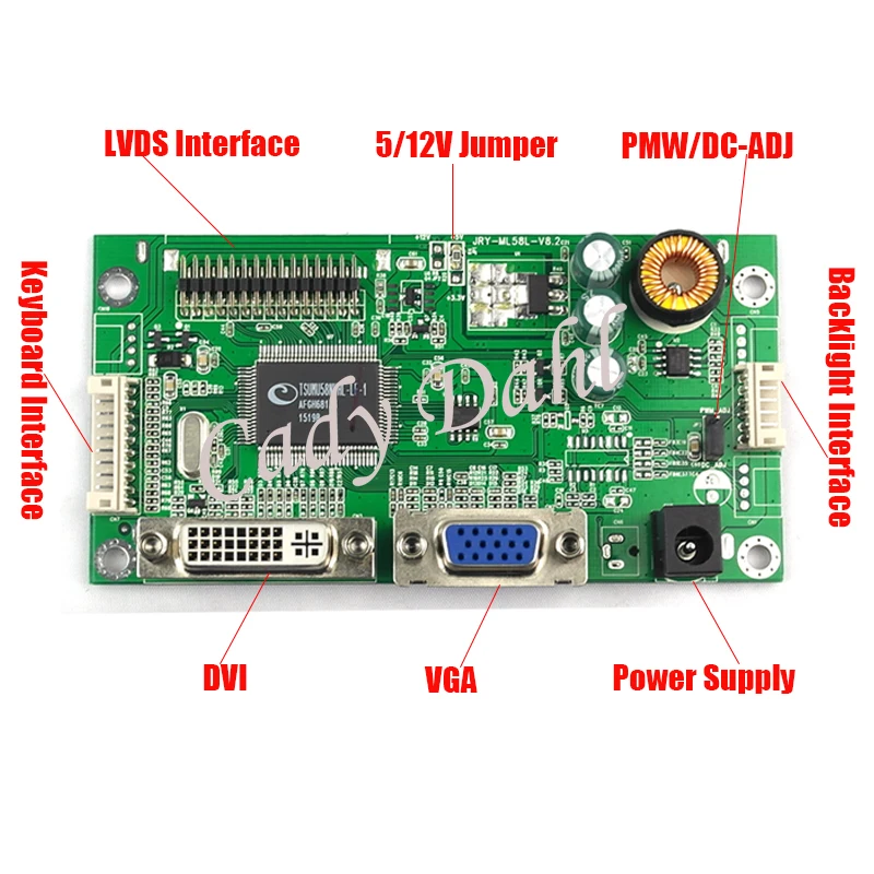 

VGA DVI LVDS Monitor Driver Controller Board DIY Kit for Raspberry PI 3 17" - 47" IPS TFT LCD Display Matrix Panel Freeshipping