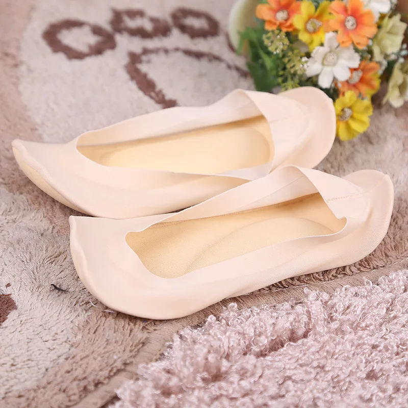 

3 Pairs Women's Spring Summer Boat Socks Short Solid Fashion Ice Silk Shallow Mouth Invisible Sock No Show Non-Slip Slippers Sox