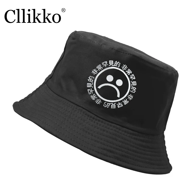 Cllikko Wholesale Bucket Hats Cotton Pattern Unisex Women Men hats Summer Party Street Plain ...