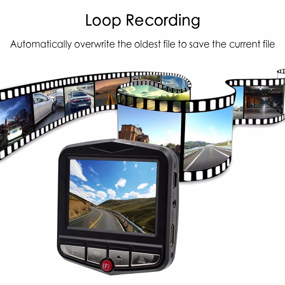SMALL-EYE 2017 Newest Dash Car DVR Camera Recorder with HD Wide Angle, Loop Recording, the Night Vision Flash Memory Card  