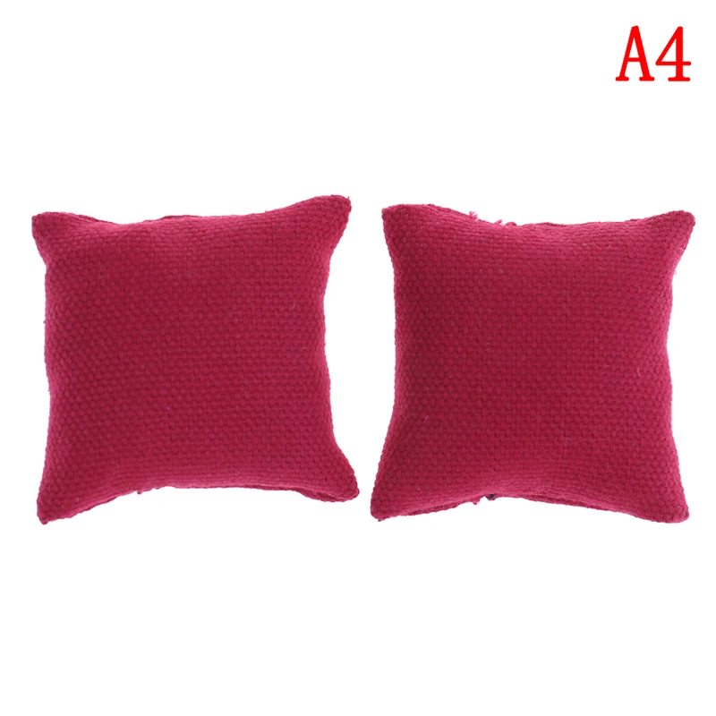 A4 2PCS 1/2/комплект из 3 предметов, милые миниатюрные кукольная мебель цветок ткань полный куклы-подушки аксессуары «сделай сам» - Цвет: A4 2PCS