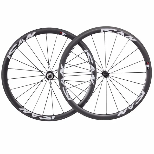 700C road carbon wheels 38mm basalt surface carbon clincher wheelset