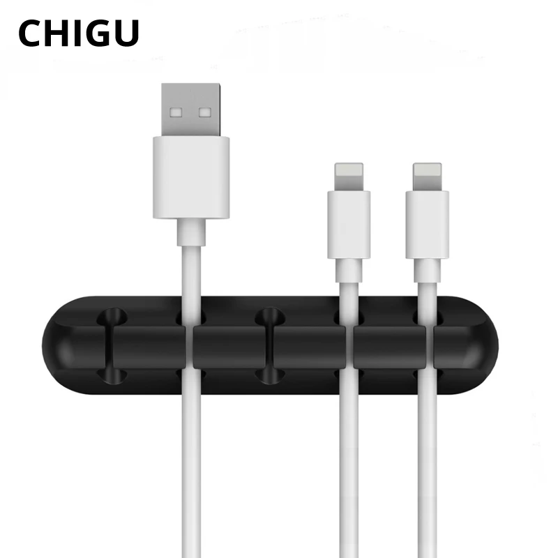 Cable Organizer Silicone USB Winder Clip Earphone Holder Mouse Cord Protector HDMI Management For iPhone Samsung | Электроника