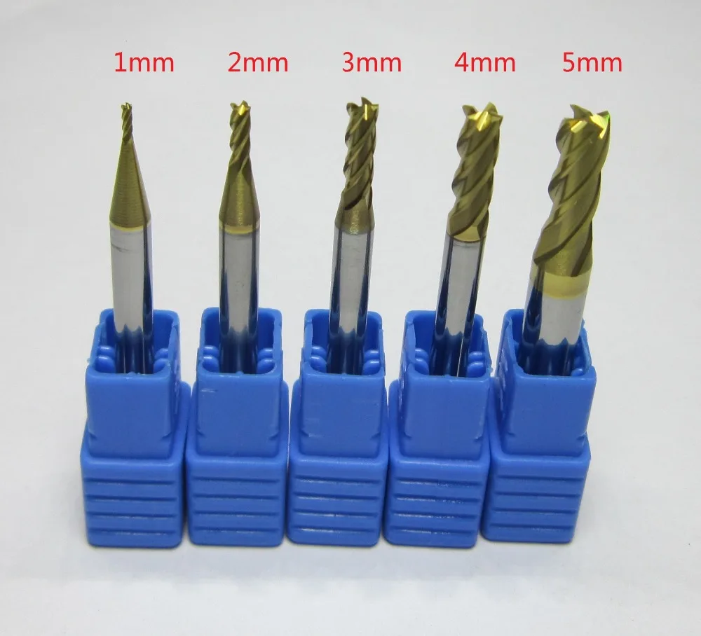 5pcs diameter 2mm HRC58 2 flutes Tungsten Carbide End Mill milling cutter CNC
