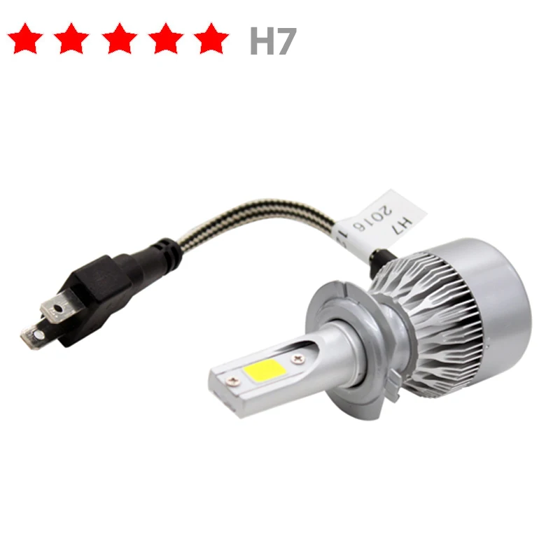 

All In One H7 LED Headlights COB Chip Super Bright 6000K 36w/bulb 12v Daytime Driving Lights Xenon Autos Led H7 Head Lamp Bulbs