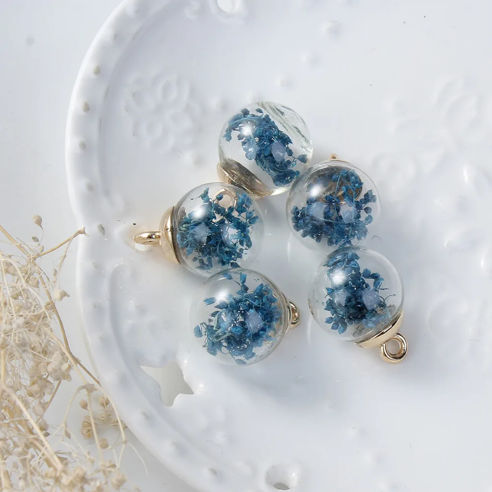DoreenBeads DIY Подвески стеклянные бусы амулеты цветные высушенные прозрачные 22 мм x 16