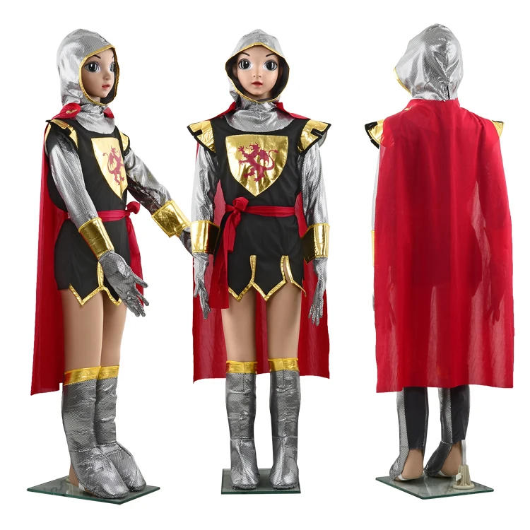 

Free shipping ,halloween party performance cosplay Roman dragon Rider knight Warriors set costume cape gloves boots cover