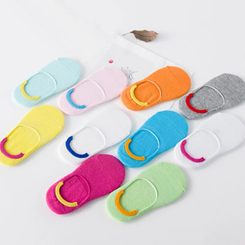 

Candy Color Summer Cotton Kids Socks Slippers For Girl Boy Unisex Short Ankle Invisible Baby Socks