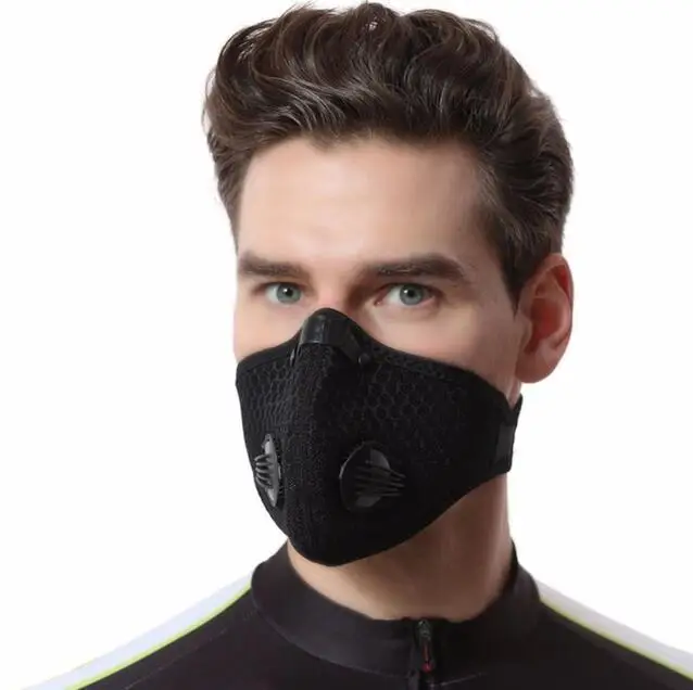 Наружная мотоциклетная маска для лица, маска для верховой езды, противопылевая аллергия PM2.5, Пылезащитная маска с фильтром, хлопковый лист и клапаны