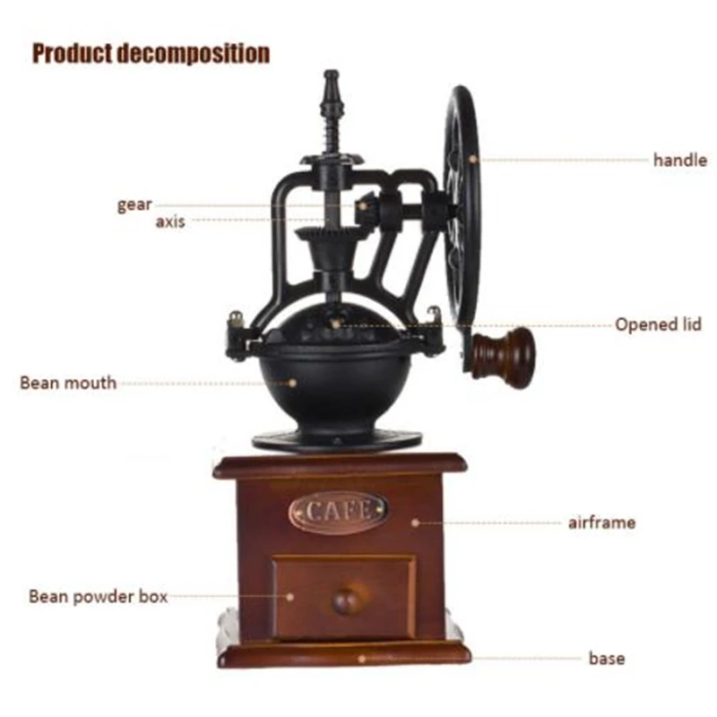 Колеса обозрения деревянная ручная кофемолка керамическое ядро кафе Зерно Мельница для специй ручная кофемолка кофемашина Прямая поставка