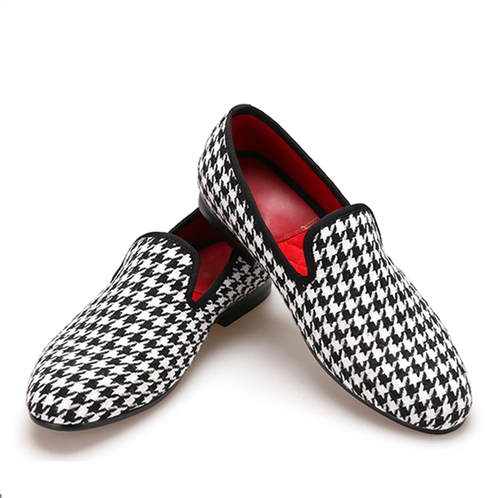 Black and white Houndstooth England simple gentleman dress shoes a