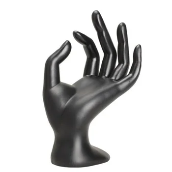 

Jewelry Ring Bracelet Necklace Display Holder Stand Hand Design (Black), Showcase