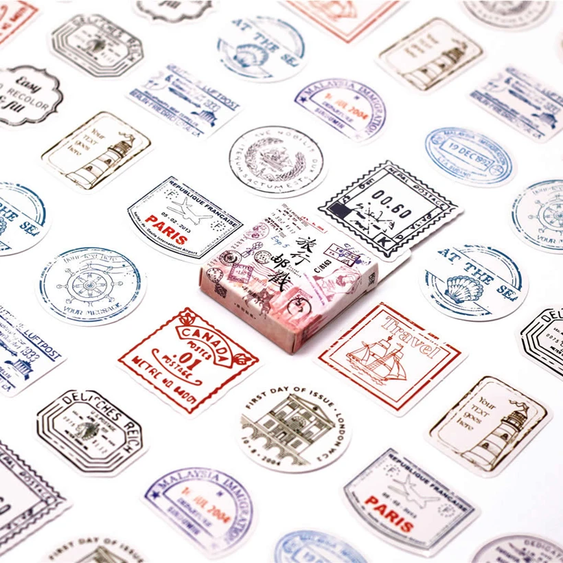 

2019 New Postage Stamp Washi Tape Washi Masking Tape Set Japanese Diy Scrapbooking Sticker Office Adhesive Tape