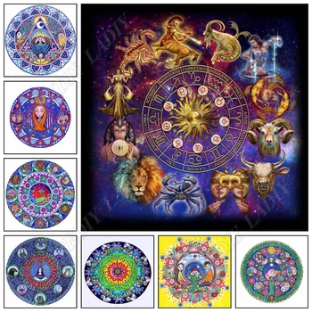 

Diamond-Painting Mandala Home Full Round Diamond Embroidery Rhinestones Mosaic Kits Wall Arts & Crafts Diamond Painting Plein