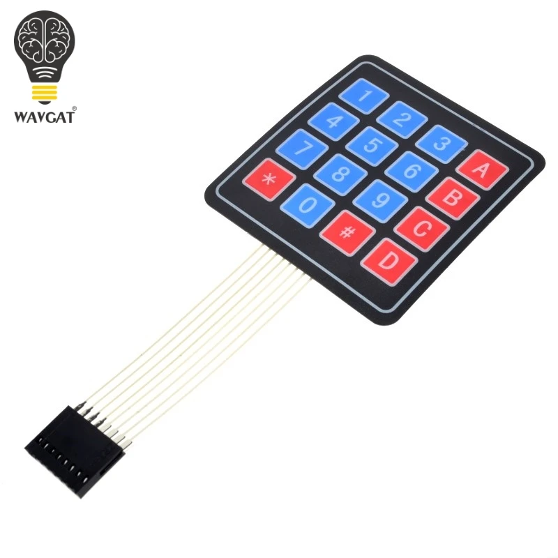 

Free Shipping New 16 Key 4 x 4 Membrane Switch Keypad 4x4 4*4 Matrix Array Matrix keyboard
