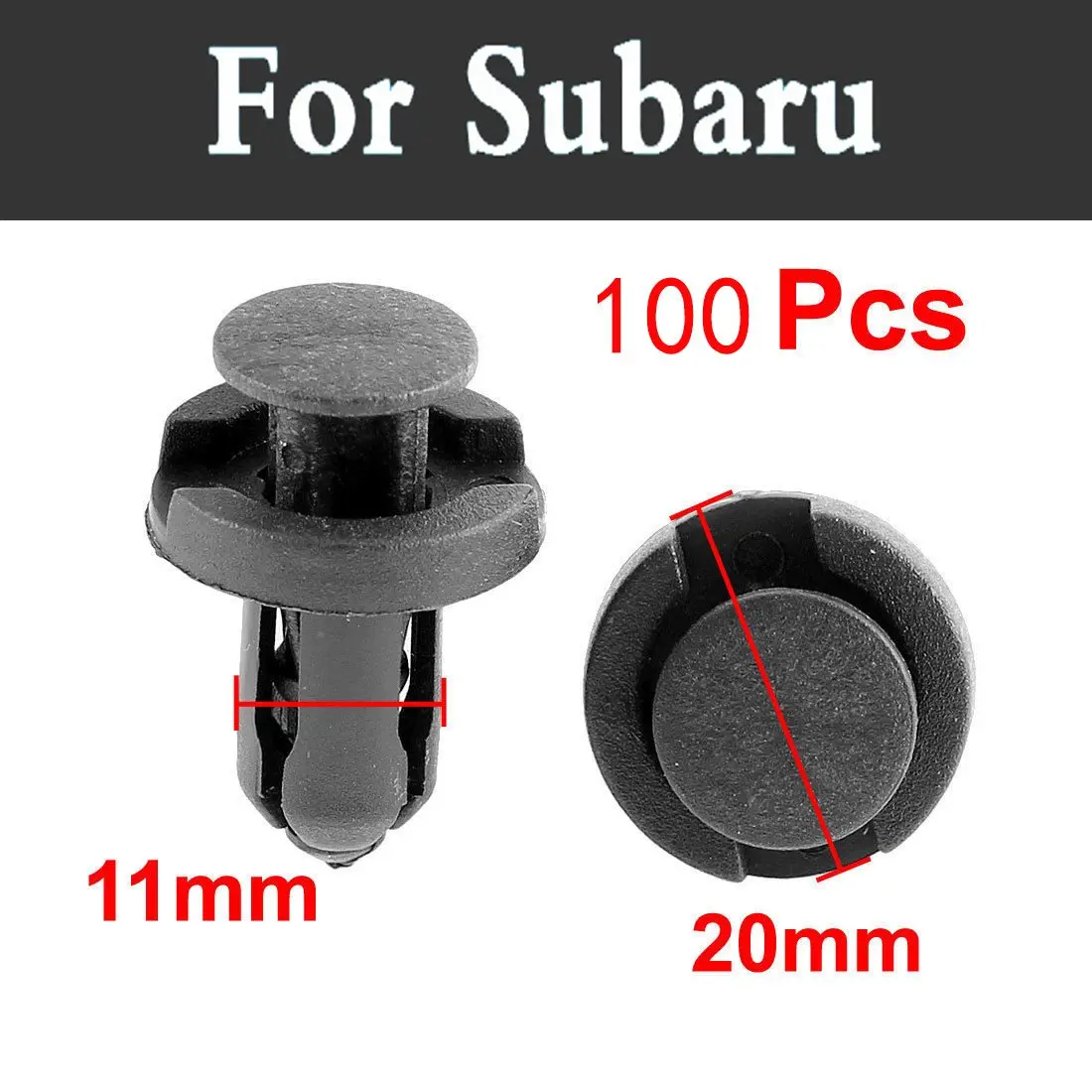 100pcs Black Plastic Rivets Car Styling Bumper Clips Retainer Fastener