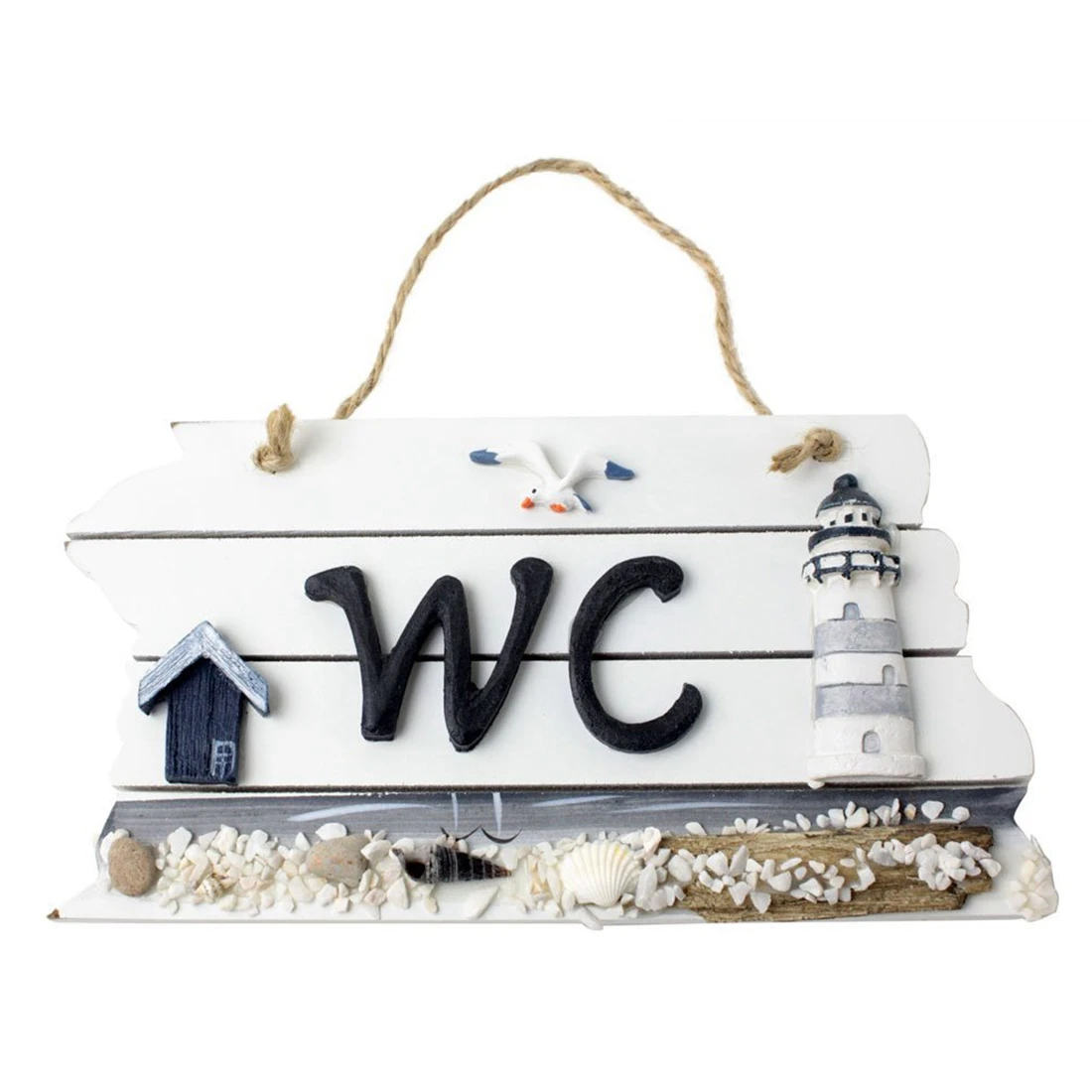 

Mediterranean Style Nordic Wooden WC Shingle Doorplate/Plaque/Sign Dropshipping