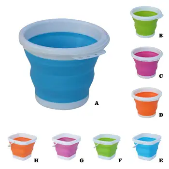 

Car Bucket Bucket Silicone Foldable Water Container Outdoor 3L Cleaning Folding Wash Pail for Fishing Camping Car